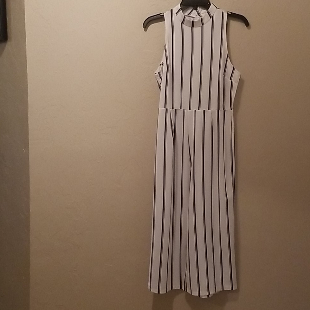 Capri Jumpsuit pinstripe